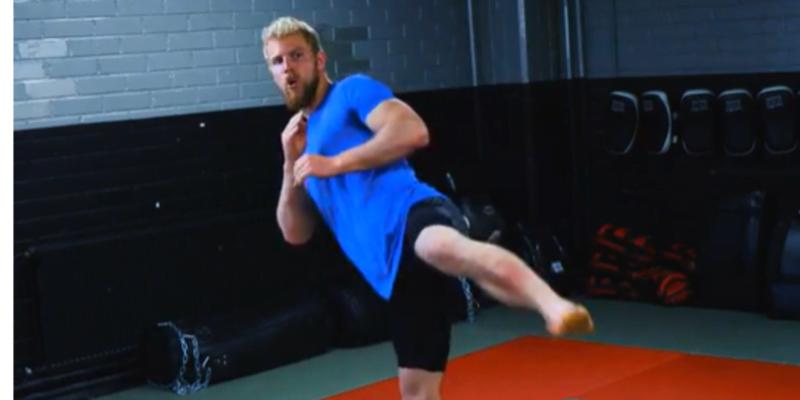 This VAHVA Fitness review will examine a host of beneficial physical fitness exercises, such as the one pictured here (standing kick).