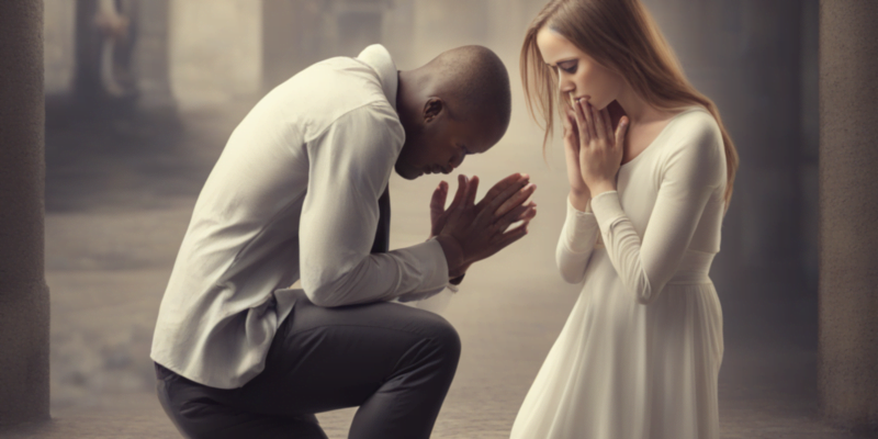 This powerful depiction underscores the significance of knowing how to apologize to someone properly, emphasizing that learning the art of sincere apology can replace such extreme gestures, such as getting on hands and knees begging for forgiveness.