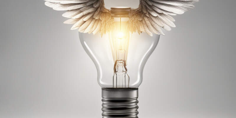 A radiant lightbulb, symbolizing the essence of 'thinking outside the box and the birth of innovative ideas.